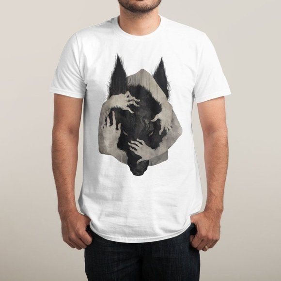 Threadless Rare 'Wild Dog' by Corinne A. Reid Ratty Burnout Tee - Picture 2 of 15